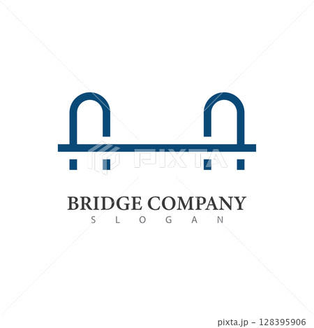 bridge logo vector design template 128395906