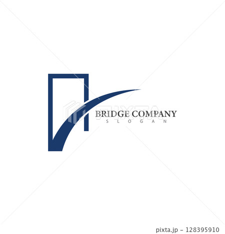 bridge logo vector design template bridge logo vector design template 128395910