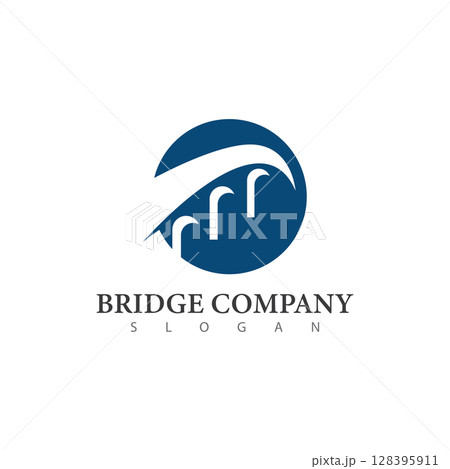 bridge logo vector design template bridge logo vector design template 128395911