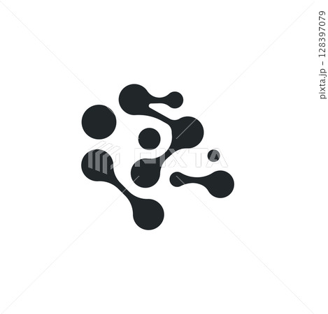 cell neuron technology logo design illustration data simple abstract modern template brand product 128397079