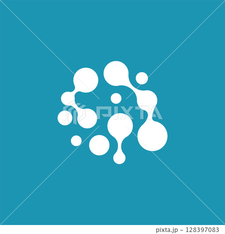 cell neuron technology logo design illustration data simple abstract modern template brand product 128397083