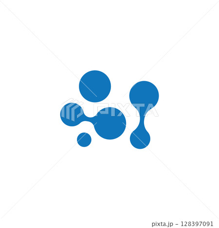 cell neuron technology logo design illustration data simple abstract modern template brand product 128397091