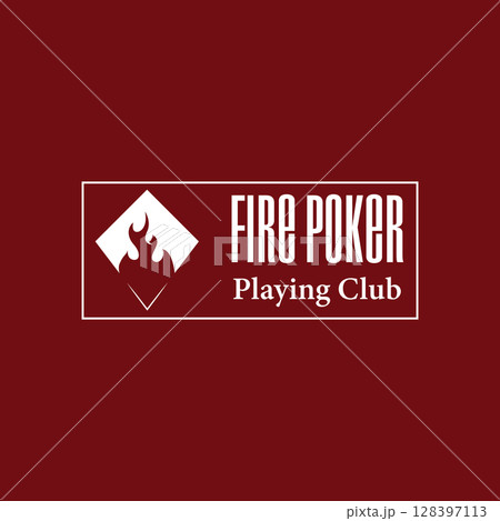 poker logo design a simple minimalist card game gambler game with card symbols as the design illustration template symbol 128397113