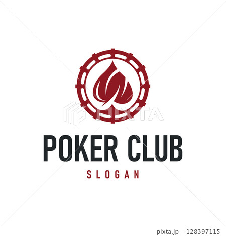 poker logo design a simple minimalist card game gambler game with card symbols as the design illustration template symbol 128397115