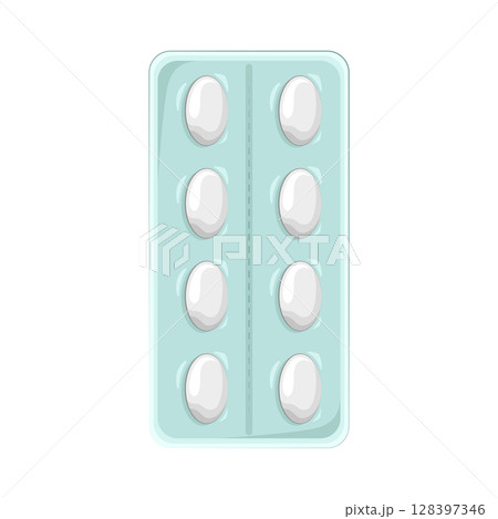 Illustration of Pill Blister Pack 128397346
