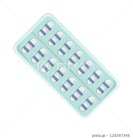 Illustration of Capsule Blister Pack 128397348