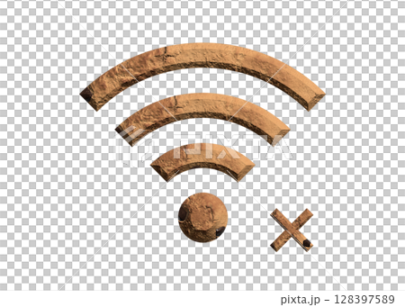 Wi-Fi 標記，棕色網路連線不可用，象形圖 128397589