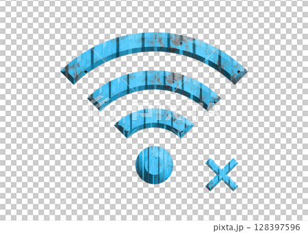 Wi-Fi 標誌,淺藍色,網路連線不可用,象形圖 Wi-Fi 標誌,淺藍色,網路連線不可用,象形圖 128397596