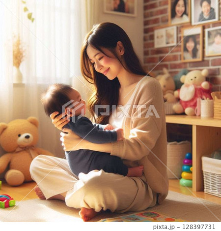 若い母親 128397731