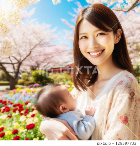 若い母親 128397732