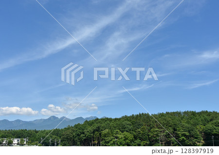 富士見町 夏の田舎風景 富士見町 夏の田舎風景 128397919