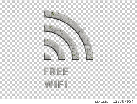 Wi-Fi mark, logo, logo mark, concrete free wifi illustration, pictogram Wi-Fi mark, logo, logo mark, concrete free wifi illustration, pictogram 128397954