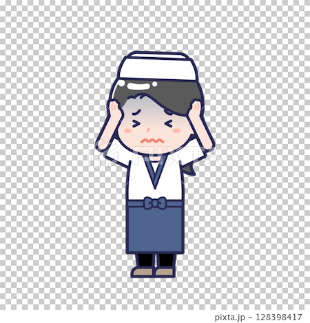 Sushi chef / diagonal / female 26 Sushi chef / diagonal / female 26 128398417