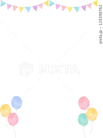 風船　水彩　お祝い　イラスト 128398762
