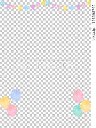 氣球水彩慶祝插圖 128398762
