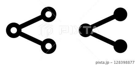 共有を表す白黒のアイコンイラストセット　 128398877