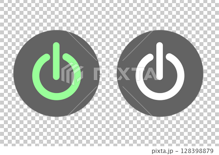 Power button ON and OFF state icon illustration set 128398879
