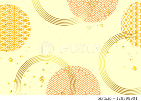 秋 和柄 カラフル 背景 秋 和柄 カラフル 背景 128398901