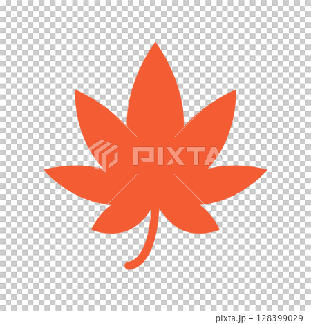 秋天的樹葉簡單圖標 128399029