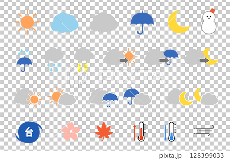Weather icon set 128399033