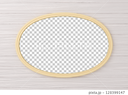 3D material_frame_oval_yellow 128399147