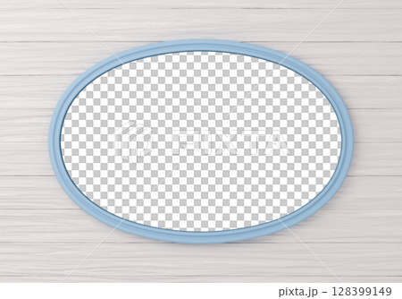 3D材質_框架_橢圓_淺藍色 128399149