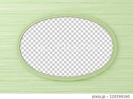 3D material_frame_oval_yellow-green 128399160