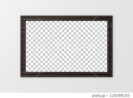 3D素材_額縁_長方形_黒 3D素材_額縁_長方形_黒 128399193