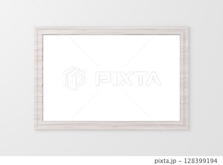 3D素材_額縁_長方形_白 128399194