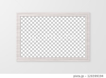 3D素材_額縁_長方形_白 128399194