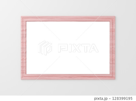 3D素材_額縁_長方形_ピンク 3D素材_額縁_長方形_ピンク 128399195