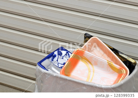 資源ごみ リサイクル 食品トレー 資源ごみ リサイクル 食品トレー 128399335