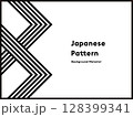 和風で幾何学的な線の背景素材 128399341
