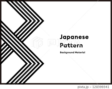 和風で幾何学的な線の背景素材 和風で幾何学的な線の背景素材 128399341
