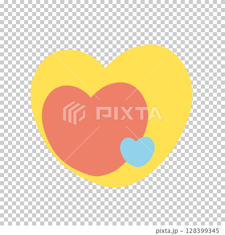 Full of fun - Soft and pop hand-drawn hearts 128399345