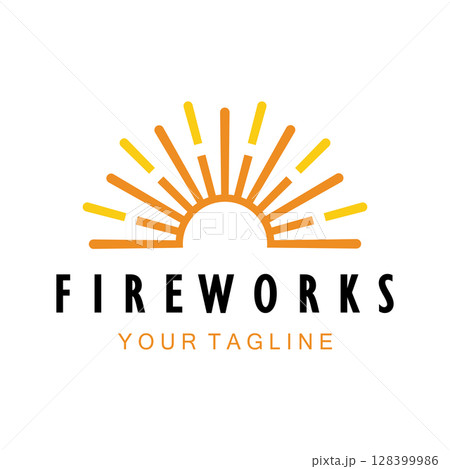 Fireworks logo design with creative colorful sparks in modern style.logo for business,brand,celebration,fireworks,firecrackers Fireworks logo design with creative colorful sparks in modern style.logo for business,brand,celebration,fireworks,firecrackers 128399986