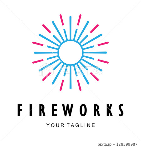 Fireworks logo design with creative colorful sparks in modern style.logo for business,brand,celebration,fireworks,firecrackers Fireworks logo design with creative colorful sparks in modern style.logo for business,brand,celebration,fireworks,firecrackers 128399987