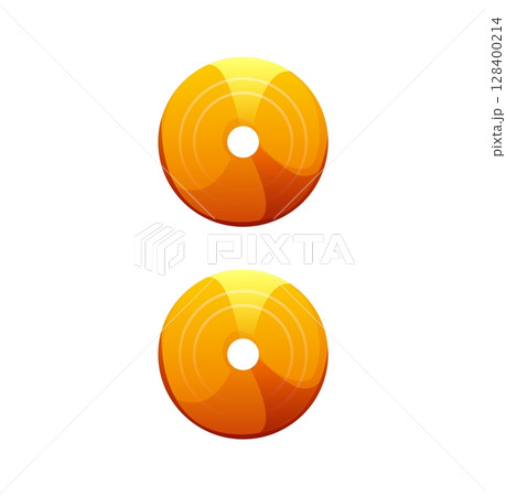 Cartoon musical font colon mark as cymbals music instrument, typography symbol typeface, entertainment funny type, alphabet. Isolated vector musician equipment abc character or sign Cartoon musical font colon mark as cymbals music instrument, typography symbol typeface, entertainment funny type, alphabet. Isolated vector musician equipment abc character or sign 128400214