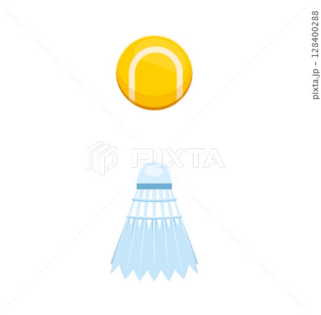 Cartoon semicolon symbol featuring a tennis ball and badminton shuttlecock. Vector kids sport font, typeface, funny children type, alphabet glyph or punctuation sign as a sports gaming equipment Cartoon semicolon symbol featuring a tennis ball and badminton shuttlecock. Vector kids sport font, typeface, funny children type, alphabet glyph or punctuation sign as a sports gaming equipment 128400288