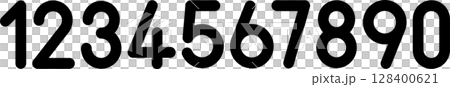 数字・ナンバーアイコンイラスト素材数字03 128400621