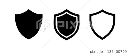 Shield icon in different style Shield icon in different style 128400799