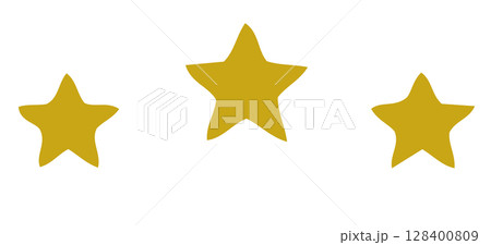 Golden star rating element vector design	 128400809