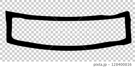 Rectangle stroke frame doodle element Rectangle stroke frame doodle element 128400816