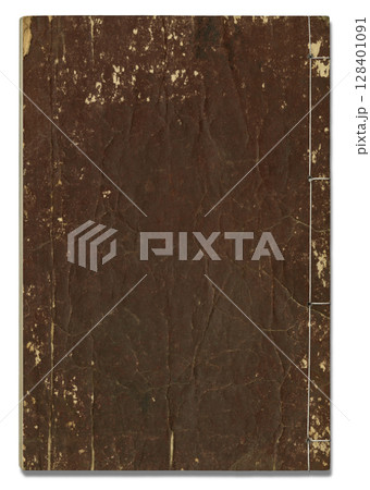 江戸時代の和綴じ本、四つ目綴じの古びた冊子 江戸時代の和綴じ本、四つ目綴じの古びた冊子 128401091