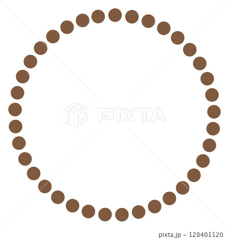 茶色のシンプルな丸アイコン 128401120