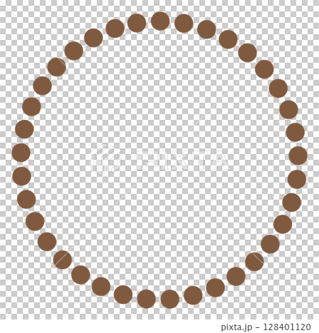 茶色のシンプルな丸アイコン 128401120