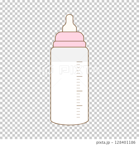 嬰兒奶瓶的簡單插圖素材 嬰兒奶瓶的簡單插圖素材 128401186