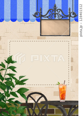 ナチュラルなカフェのイラスト 128401312