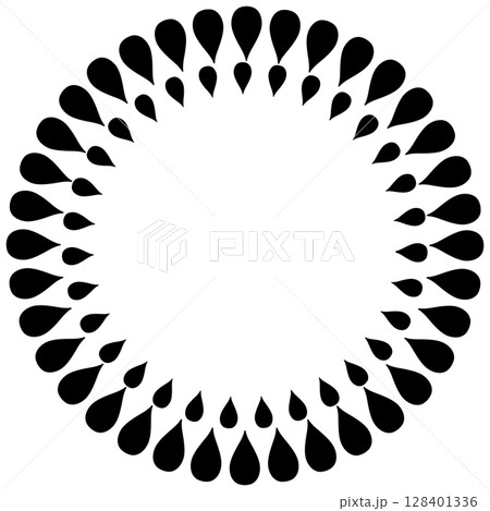 黒い花のようなフレーム 128401336