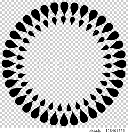 黒い花のようなフレーム 128401336